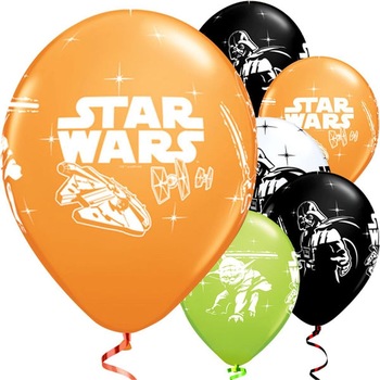 Set 6 baloane latex 12''- Star Wars, Qualatex Set 6 baloane latex 12''- Star Wars, Qualatex
