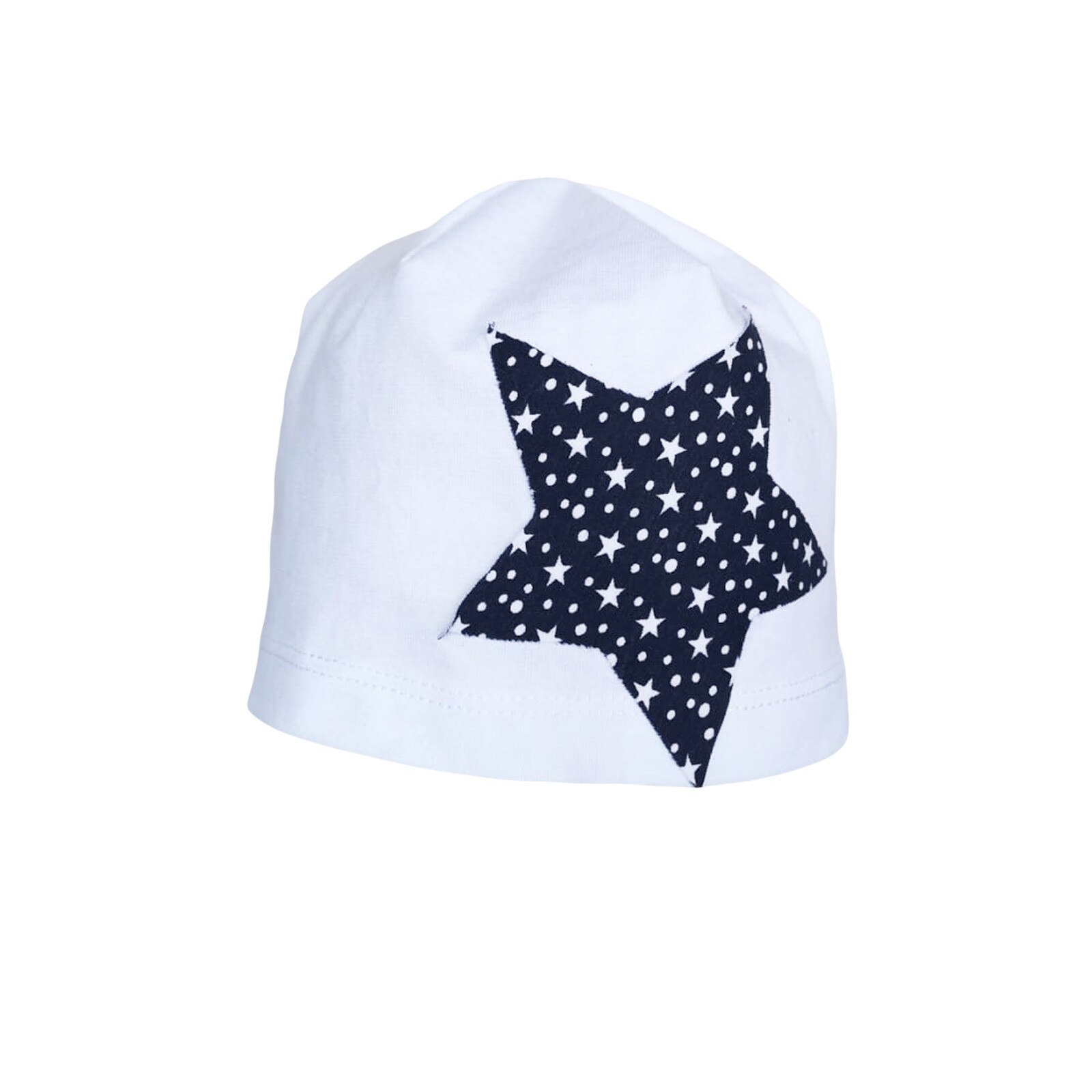 Fes Mic Pitic C231 din tricot cu stelute, Alb