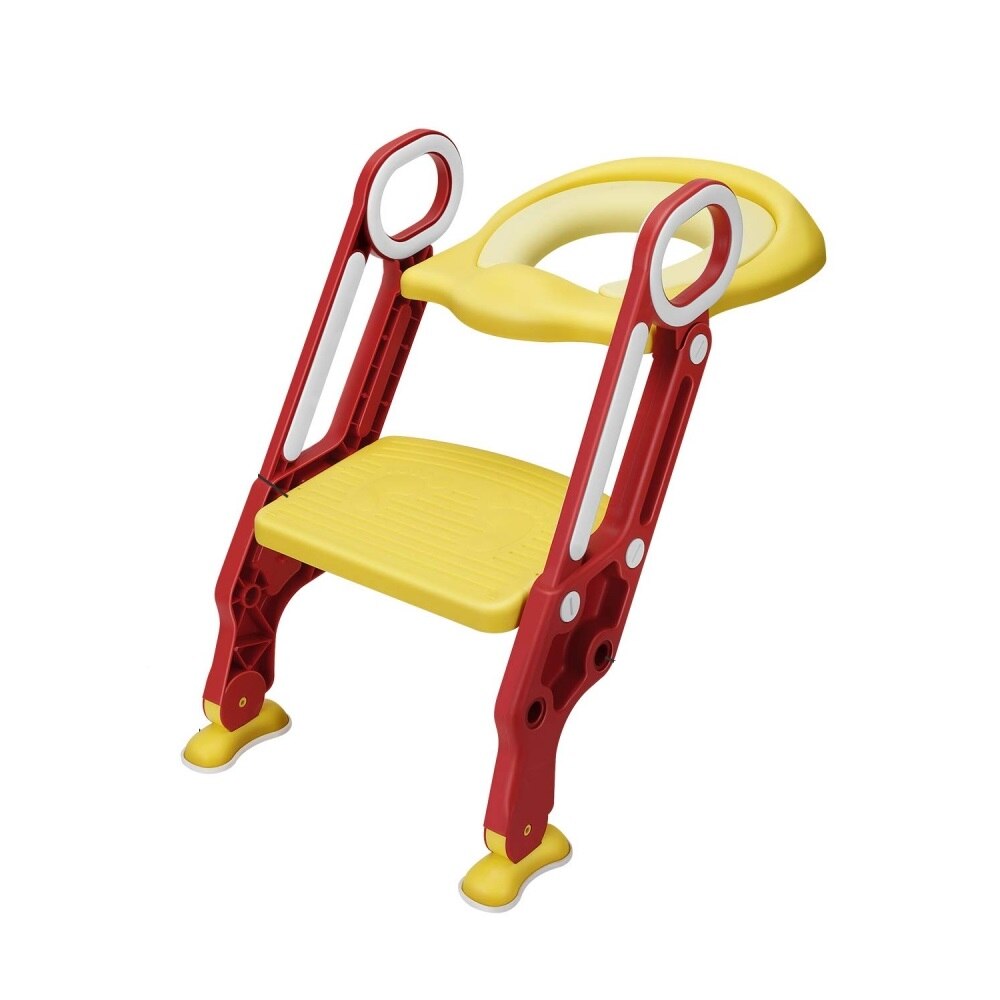 Reductor toaleta cu scara Stair Potty Red/Yellow