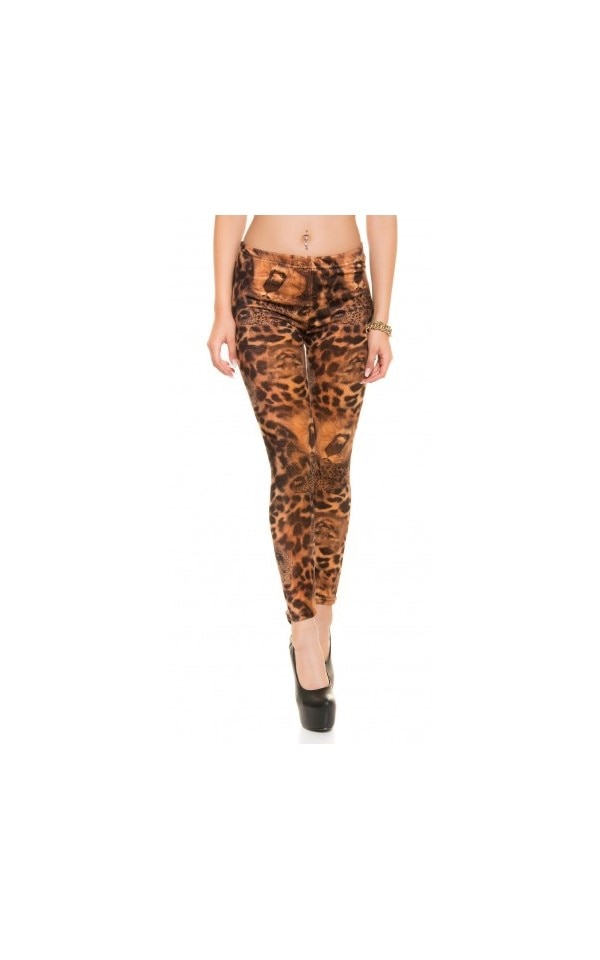 Colanti model animal print,material pufos,marime s/m