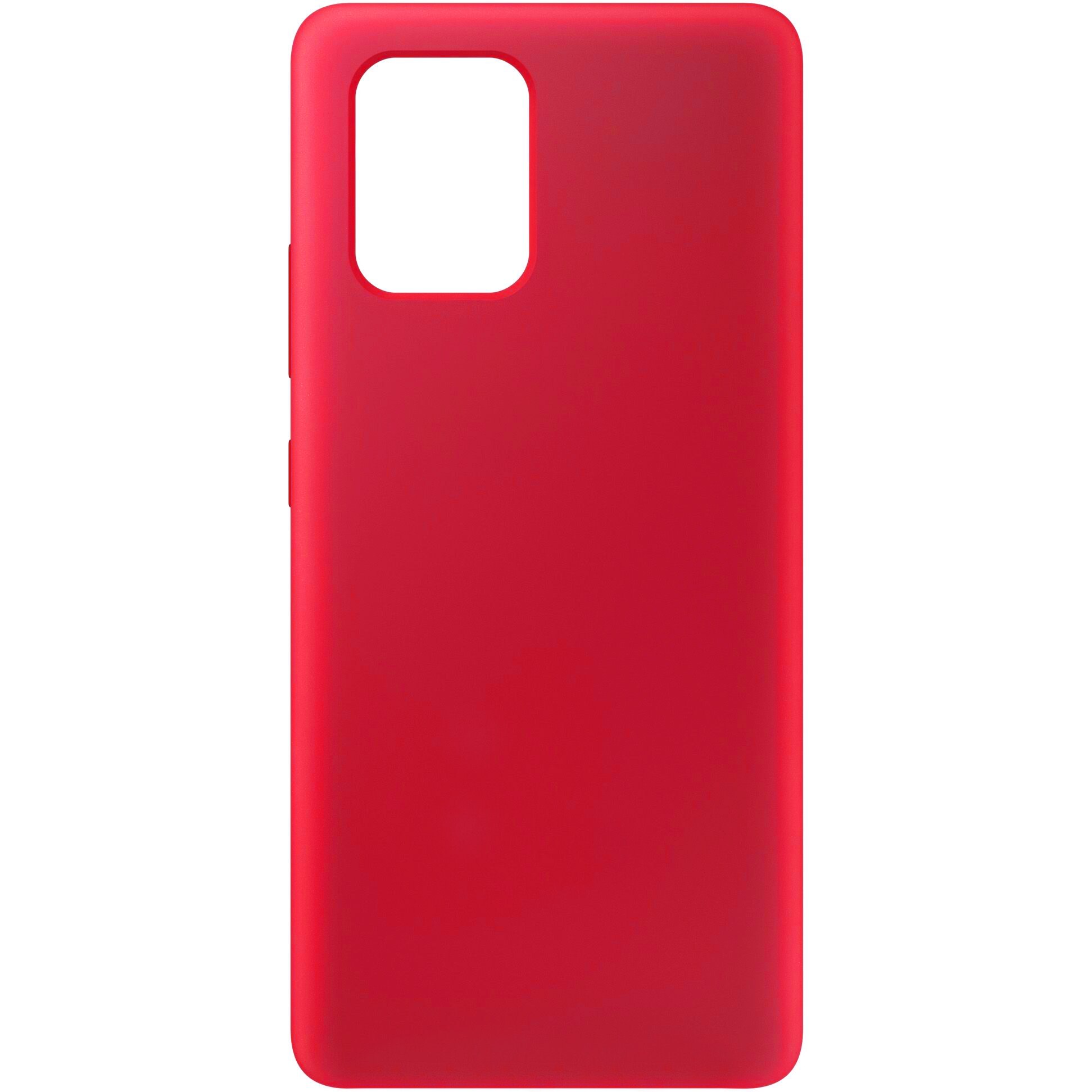 Калъф Samsung S10 Lite, защита на камерата SILKASE, червен цвят, течен ...