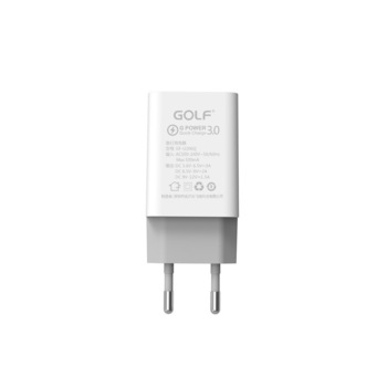Incarcator de la retea la 1 x QC USB 18W alb fast charge Golf GF-U206Q Incarcator de la retea la 1 x QC USB 18W alb fast charge Golf GF-U206Q