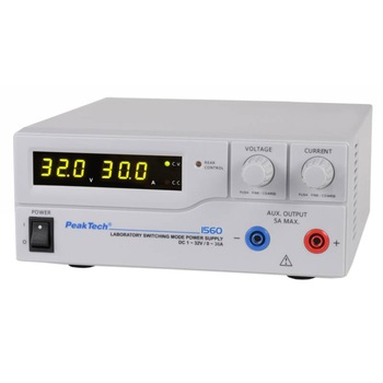 Sursa laborator 1-32V/0-30A P1560 Peaktech Sursa laborator 1-32V/0-30A P1560 Peaktech