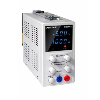 Sursa laborator 0-15V/3A P6080A Peaktech Sursa laborator 0-15V/3A P6080A Peaktech