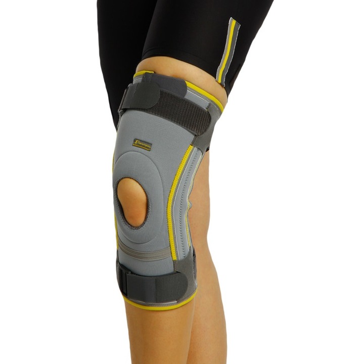Orteza lunga genunchi suport rotula si ligamente, marime S, circumferinta genunchi 34-36 cm, Morsa Cyberg