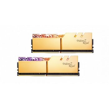 Memorie G.SKILL Trident Z Royal 32GB(2x16GB) DDR4 PC4-32000 4000MHz CL16 F4-4000C16D-32GTRGA Memorie G.SKILL Trident Z Royal 32GB(2x16GB) DDR4 PC4-32000 4000MHz CL16 F4-4000C16D-32GTRGA