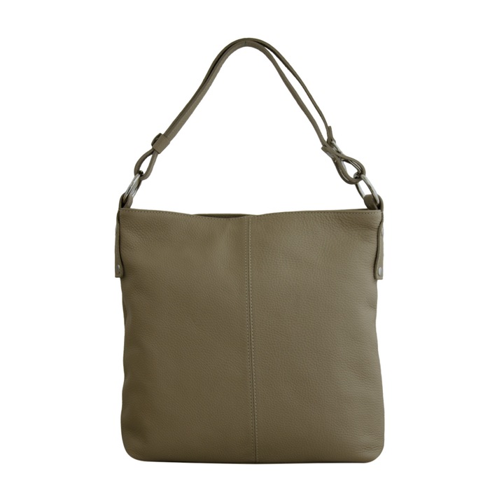 Női bőrtáska, Angela, taupe