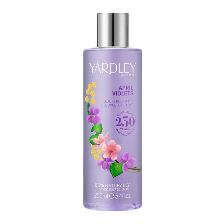 Yardley, April Violets, Violet, Body Wash, 250 ml