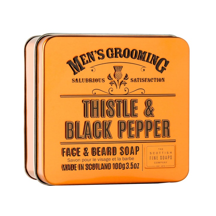 Сапун за лице и брада Scottish Fine Soaps Трън и Пипер, за мъже, 100гр