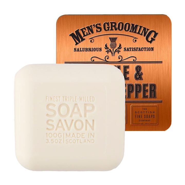 Сапун за лице и брада Scottish Fine Soaps Трън и Пипер, за мъже, 100гр