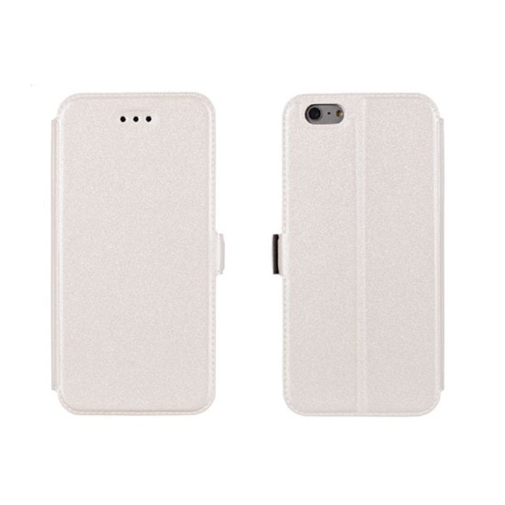 Кожен калъф страничен BOOK POCKET Huawei ascend Y5 II (2016), Бял