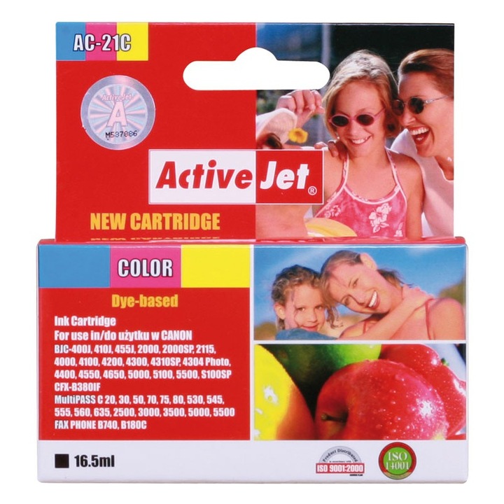 Cartus consumabil, ActiveJet, Pentru Canon BC-02, Multicolor
