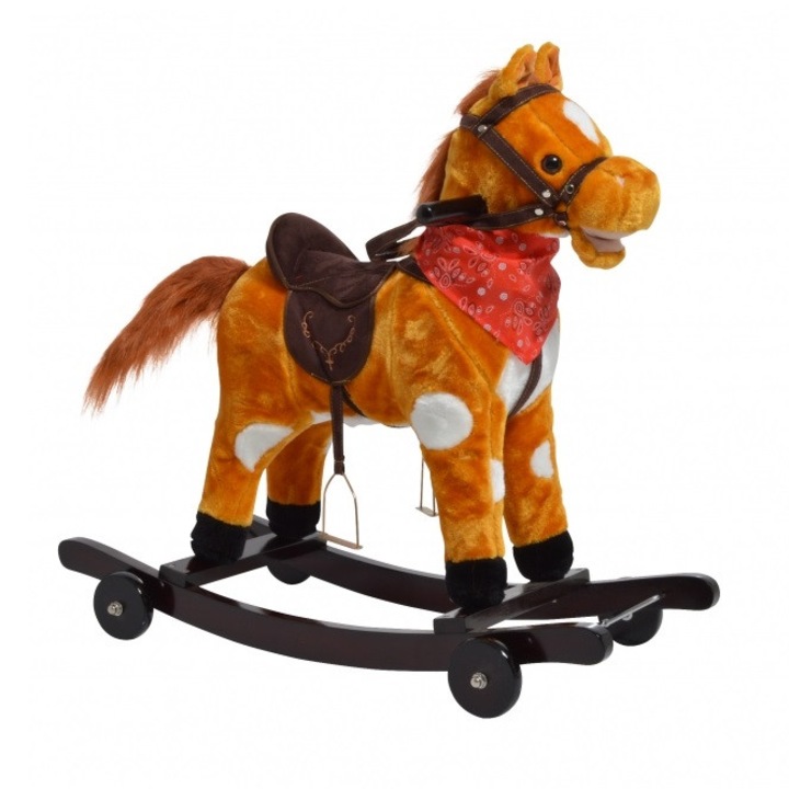 Balansoar calut Little Mom Spoty din plus, transformabil, cu roti, sunete. ce isi misca gura si coada recomandat pana la 4 ani