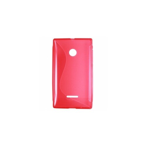 Husa Nokia Lumia 532, S Line, silicon transparent, rosu
