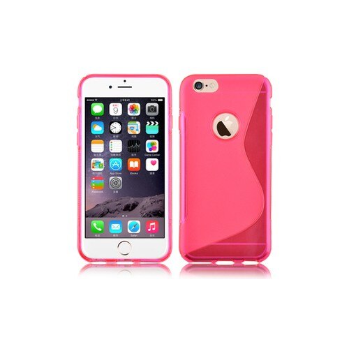 Husa Iphone 6 Plus 5.5, S Line, silicon transparent, roz