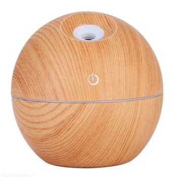 Umidificator cu led, 130 ml , Rotund, Stejar Deschis Umidificator cu led, 130 ml , Rotund, Stejar Deschis