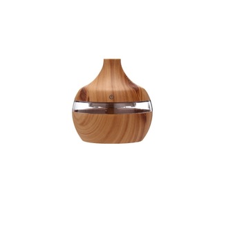 Difuzor aromaterapie cu ultrasunete si umidificator cu led, 300 ml , Rotund, Stejar Deschis Difuzor aromaterapie cu ultrasunete si umidificator cu led, 300 ml , Rotund, Stejar Deschis
