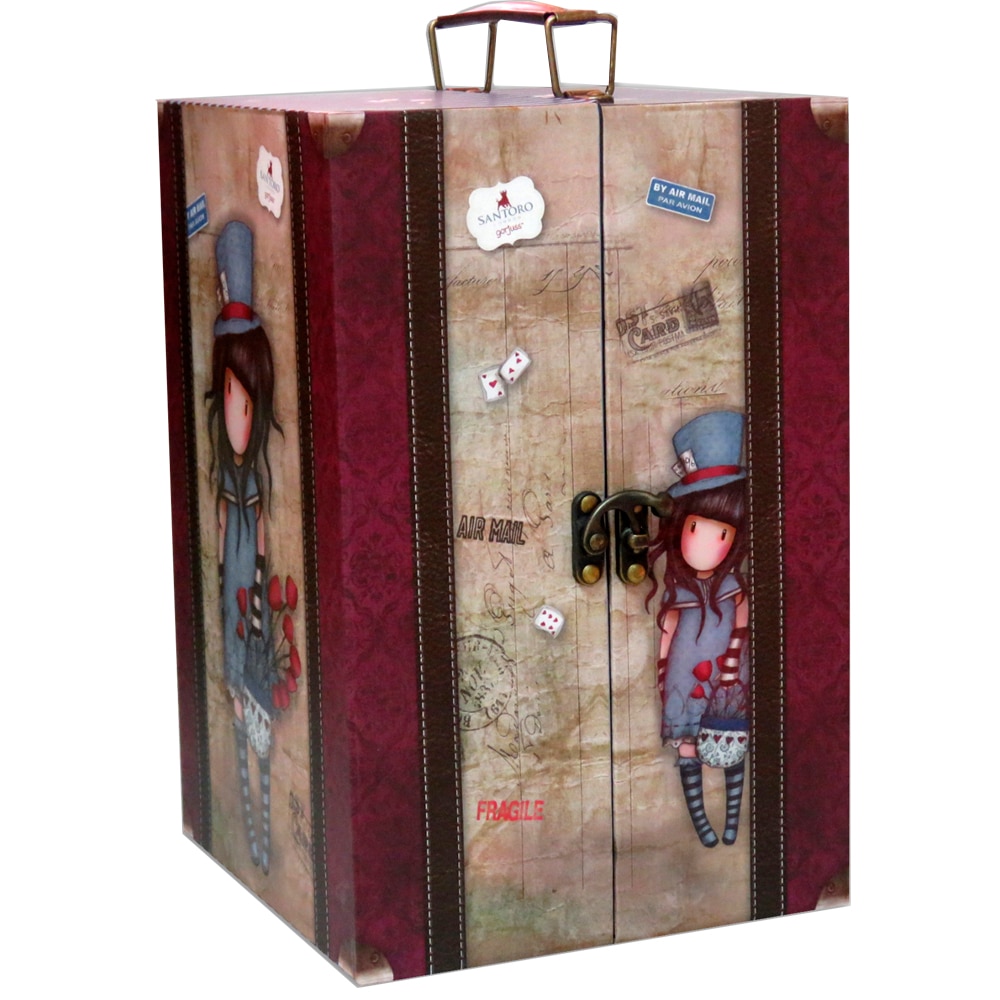 Caseta mare bijuterii Gorjuss The Hatter, 18 x 26 x 17.5 cm