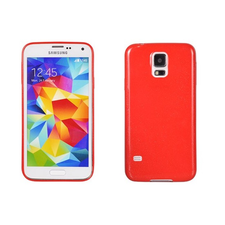 Кейс Съвместим с Samsung Galaxy A5 (2016) A510, Candy, ултра тънък, силиконов, червен