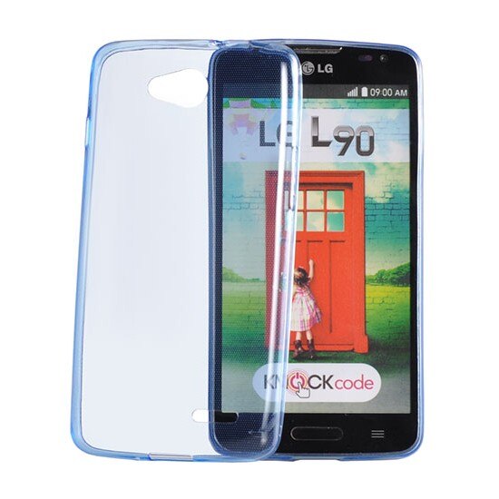 Husa LG L Fino , silicon, ultra slim , bleu