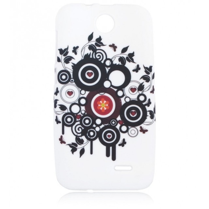 Калъф HTC One M8, Love Shields, силиконов, бял