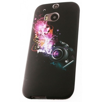 Husa HTC Desire 500 , Camera , silicon, negru Husa HTC Desire 500 , Camera , silicon, negru