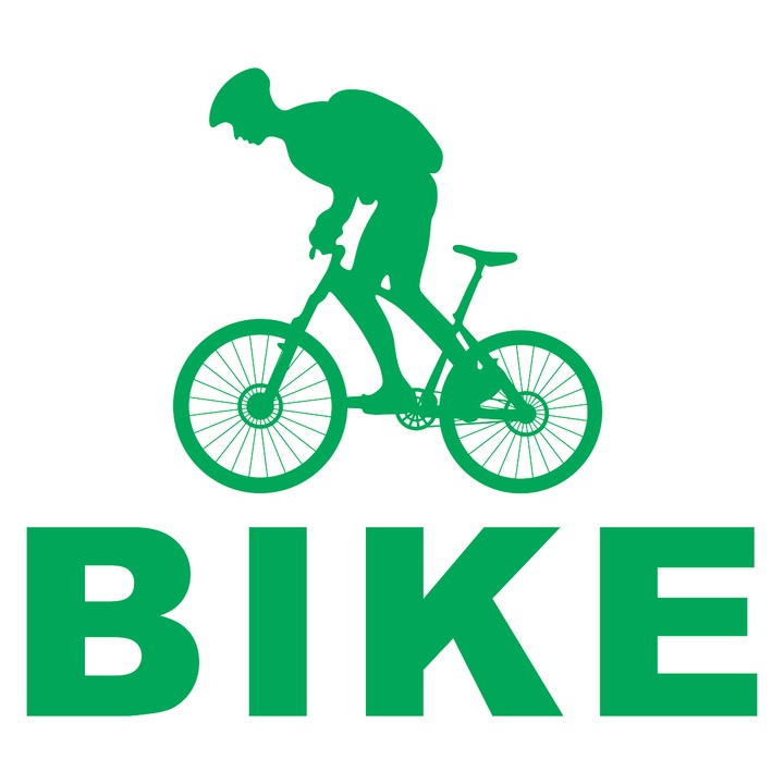 Sticker decorativ, cu bicicleta, verde, 97 x 86 cm
