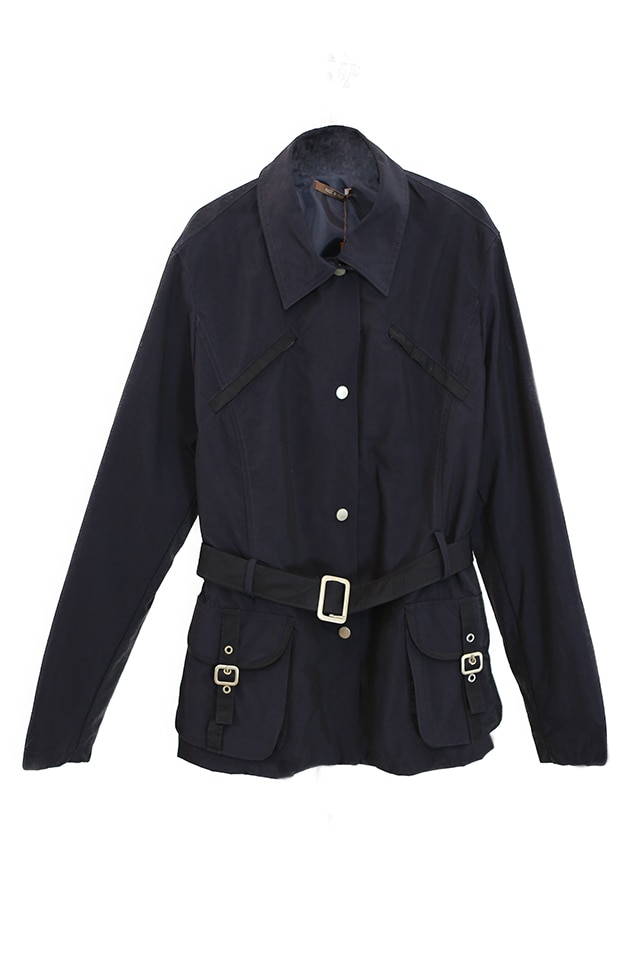 Jacheta usoara cu buzunare aplicate,curea catarama in talie blumarin ,M