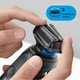 Aparat de ras electric Braun Series 5 51-B4650cs Wet&Dry, AutoSense, EasyClean, 3 elemente de taiere, accesorii pentru barba si ingrijire corporala, Statie de incarcare, Negru/Albastru