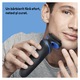 Aparat de ras electric Braun Series 5 51-B4650cs Wet&Dry, AutoSense, EasyClean, 3 elemente de taiere, accesorii pentru barba si ingrijire corporala, Statie de incarcare, Negru/Albastru