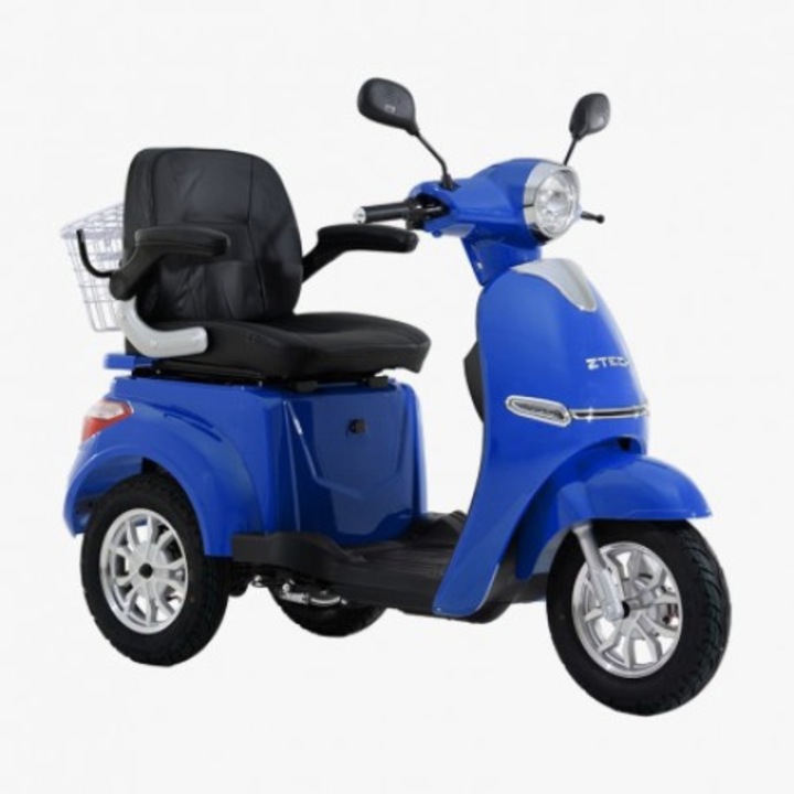 Tricicleta electrica Z-Tech, ZT 15 K, motor 900W, acumulator 48V 20Ah, fara permis, albastru