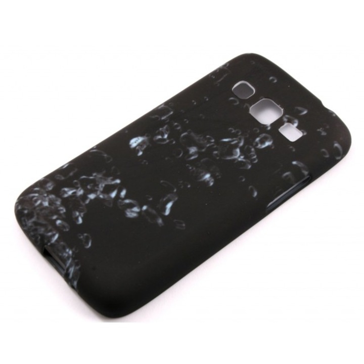 Калъф HTC One M8, Water Drops, силиконов, черен