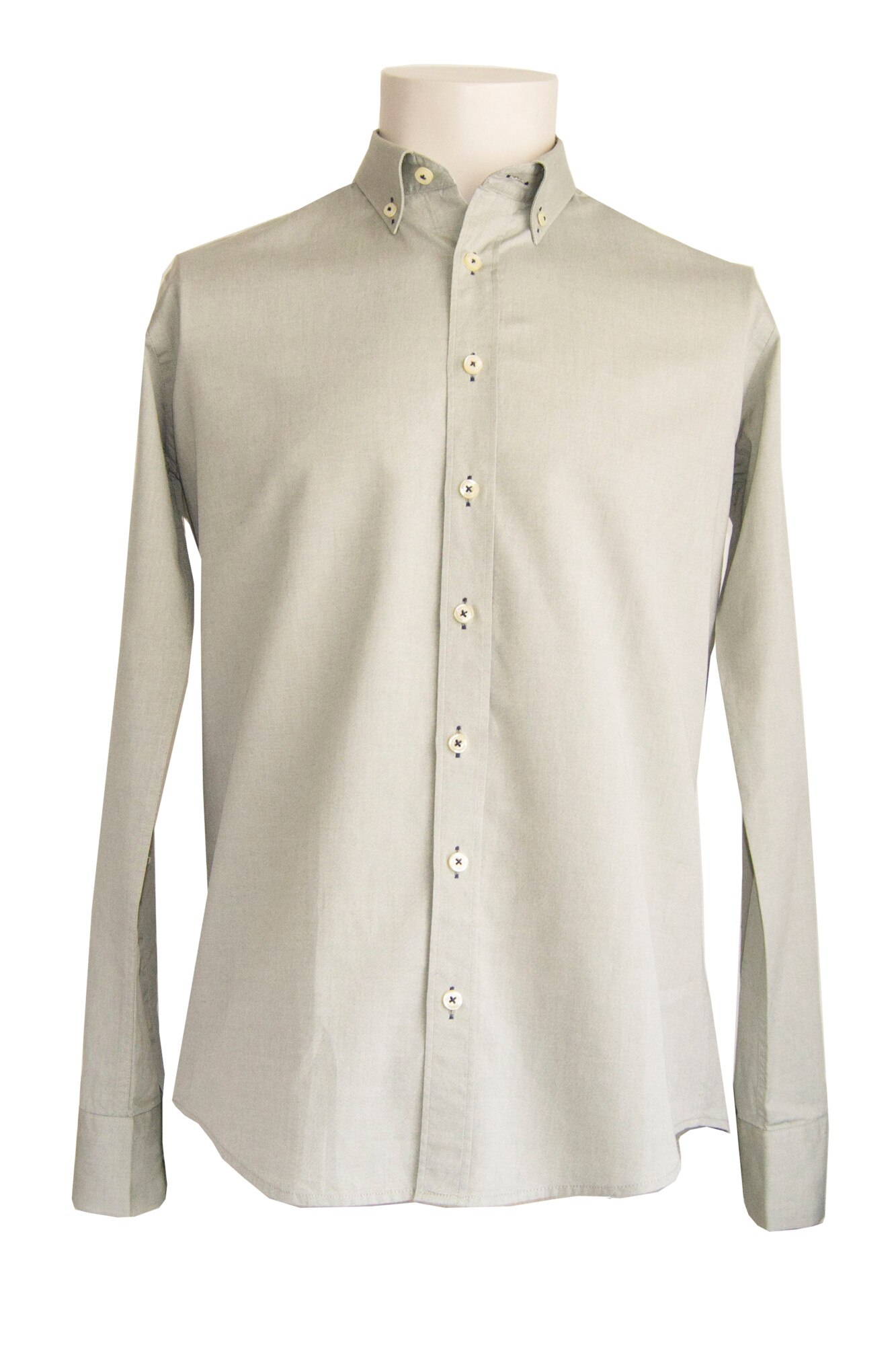 Camasa barbati, Newtone, Model Oxford uni, Verde deschis