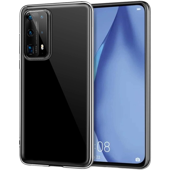 Anti Shock кейс PhonePlusBG, За Huawei P40 Pro, Плътен силикон 2mm, Прозрачен