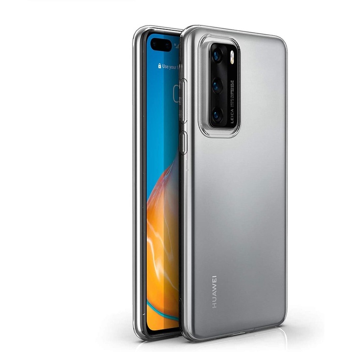 Anti Shock кейс PhonePlusBG, За Huawei P40, Плътен силикон 2mm, Прозрачен