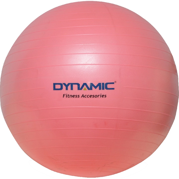 Dynamic Fitnesz labda, 65 cm, pumpával, Rózsaszín
