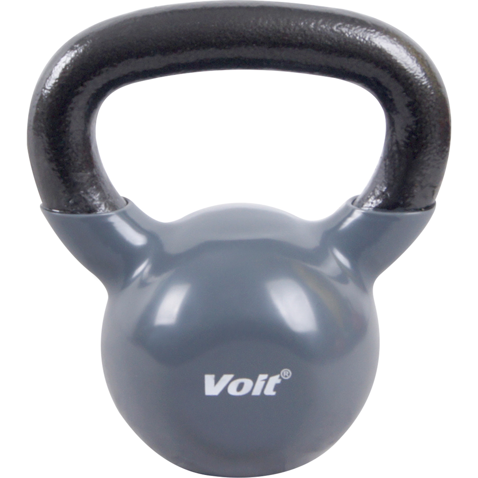 Kettlebell Voit, coating vinil, 8 kg, culoare gri