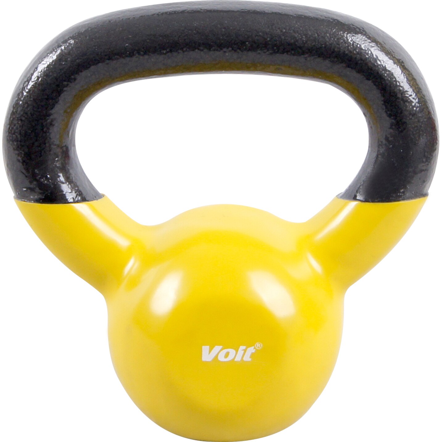 Kettlebell Voit, coating vinil, 4 kg, culoare galben