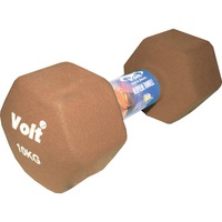 Gantera fitness Voit, coating neopren, 10 kg, culoare maro