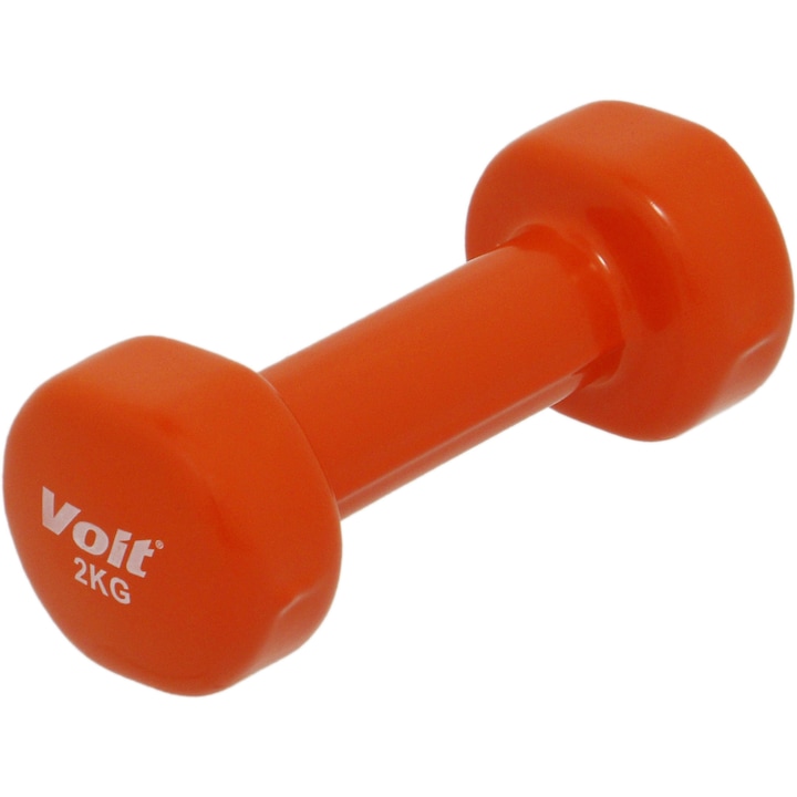 Фитнес гира Kondition Voit, Винилово покритие, 2 кг, Оранжев