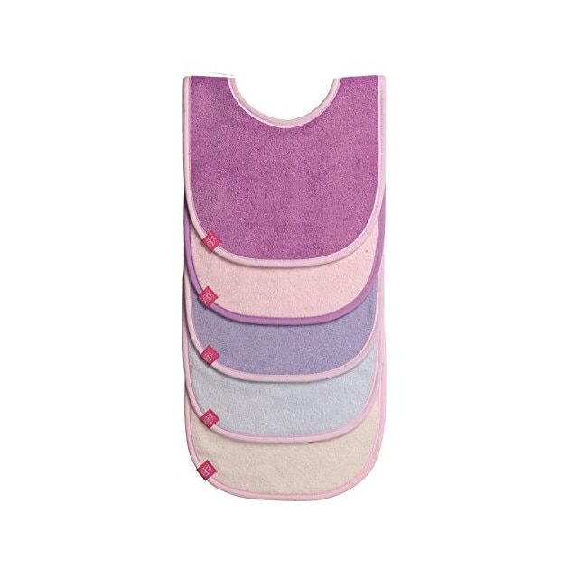 Set 5 bavete protectie bebelusi, Lassig, bumbac, 3-18 luni, multicolore