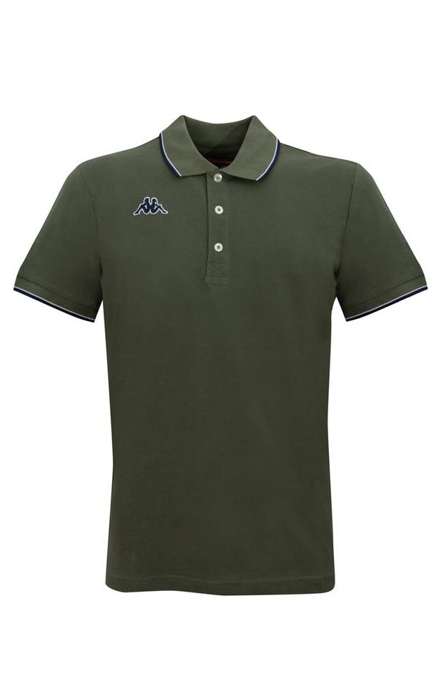Tricou Barbati Polo Kappa din bumbac, Verde inchis