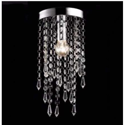 Lampa suspendata eleganta , Candelabru cristal ruihe8262, aluminiu/cristale artificiale, culoarea cromului,1 x E14 Diametru 150mm