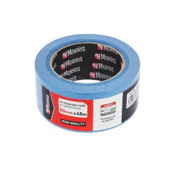 Banda mascare hartie albastra, Morris, (14 zile UV), 50mm x 45m Banda mascare hartie albastra, Morris, (14 zile UV), 50mm x 45m