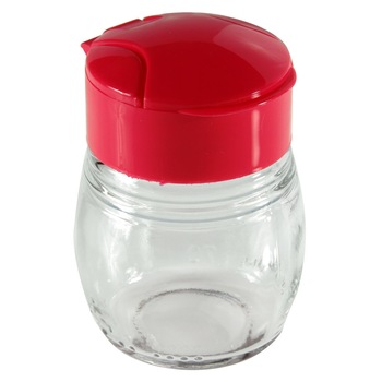 Solnita pentru sare sau piper, Zola, capac rosu, 70ml Solnita pentru sare sau piper, Zola, capac rosu, 70ml