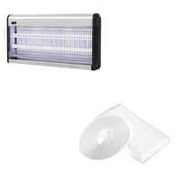 pachet plasa geam anti insecte  aparat electric profesional31w gaia anti-tantarianti musteanti insecte insectocutor cu 2x tuburi ultravioleterezistent capcana electronica anti insecte suprafete de pana la 300 mp  lant de agatare imagen 10_0_
0
