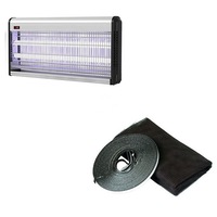 pachet plasa geam anti insectenegru  aparat electric profesional32w gaia anti-tantarianti musteanti insecte insectocutor cu 2x tuburi ultravioleterezistent capcana electronica anti insecte suprafete de pana la 300 mp  lant de agatare imagen 11_0_
0