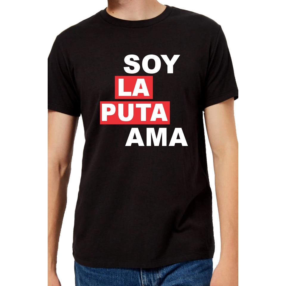 Tricou bumbac Casa de Papel Puta Ama, Femei, Negru, marimea S - eMAG.ro