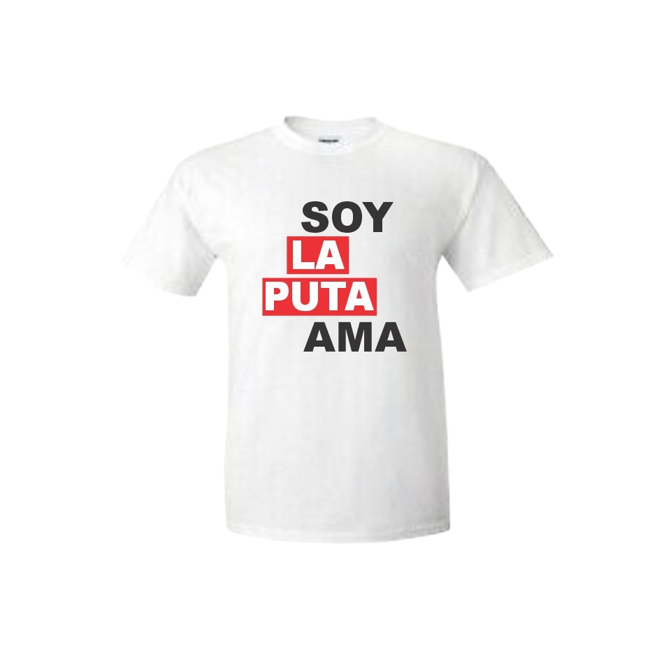 Tricou bumbac Casa de Papel Puta Ama, Femei, Alb, marimea M - eMAG.ro