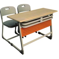 banca scolara 2 persoane culoare gri  rosu  110 x 45 x 75h cm imagen 13_0_
0